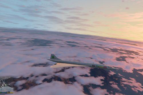 Air Cannabis livery for Aerospatiale-BAC Concorde